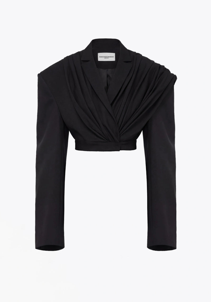 VESTE COURTE À PLIS