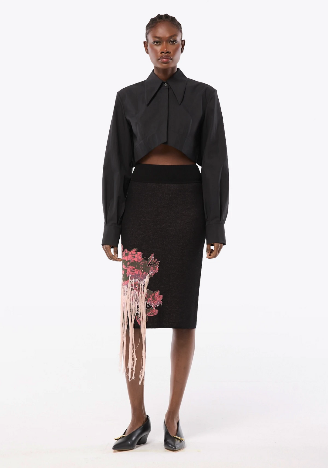 CROPPED SHIRT IN COTTON