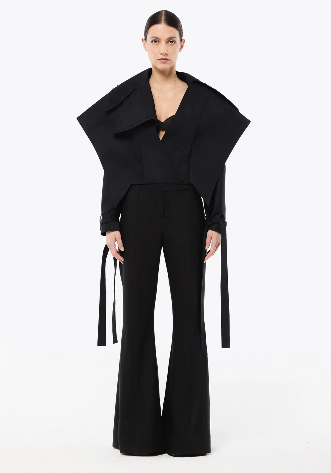 CROPPED TRENCH COAT IN COTTON