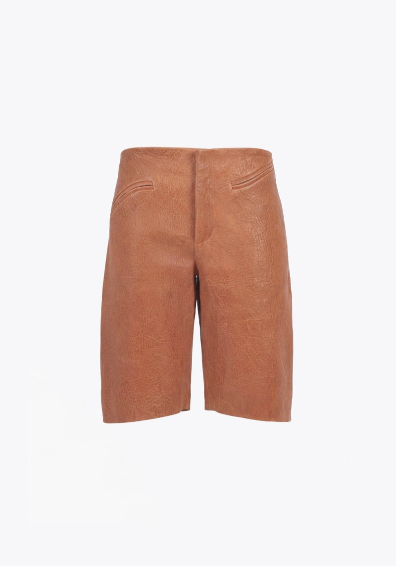 BERMUDA EN CUIR
