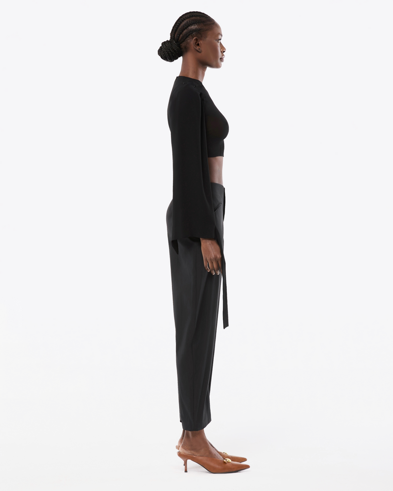 HAUT ASYMÉTRIQUE EN GEORGETTE DE SOIE