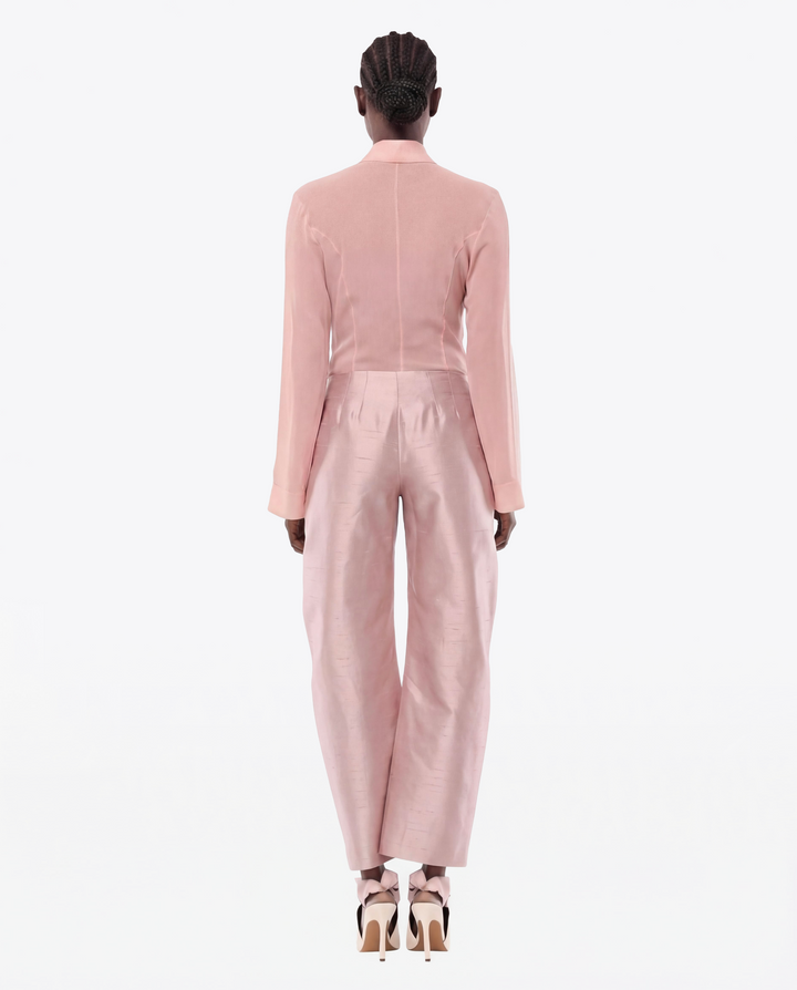 PANTALON ÉVASÉ EN SOIE SHANTUNG