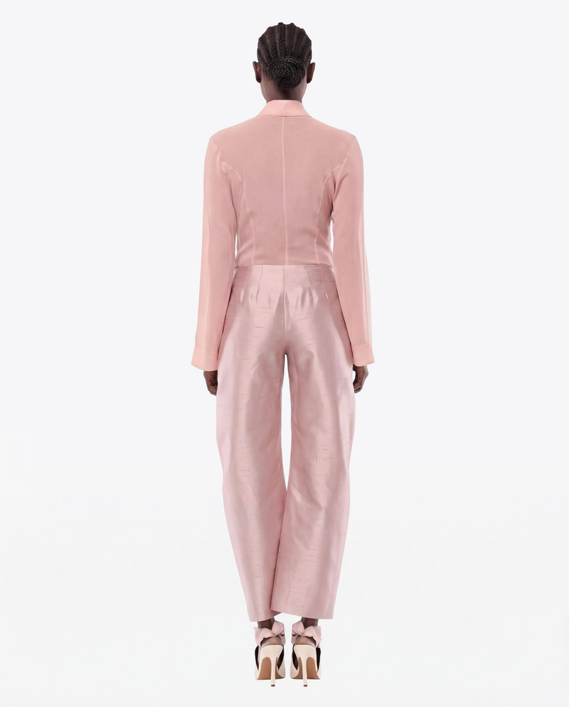 PANTALON ÉVASÉ EN SOIE SHANTUNG