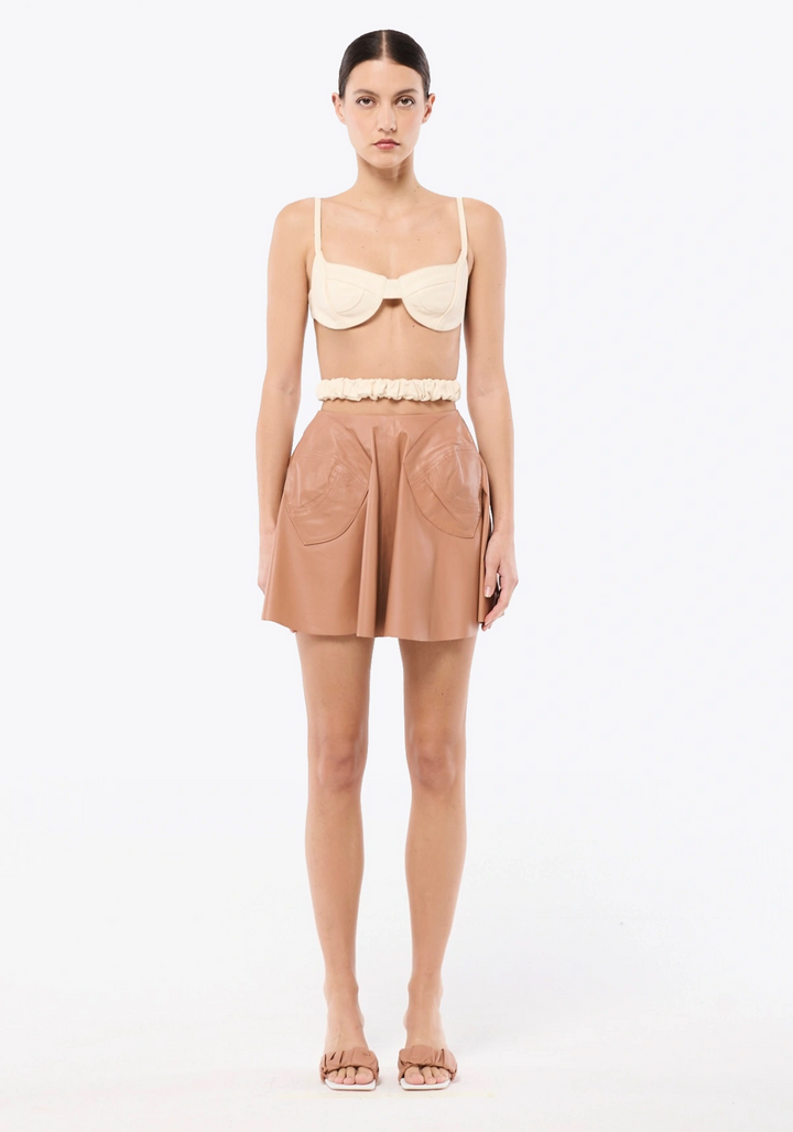 LYRA LEATHER MINI SKIRT