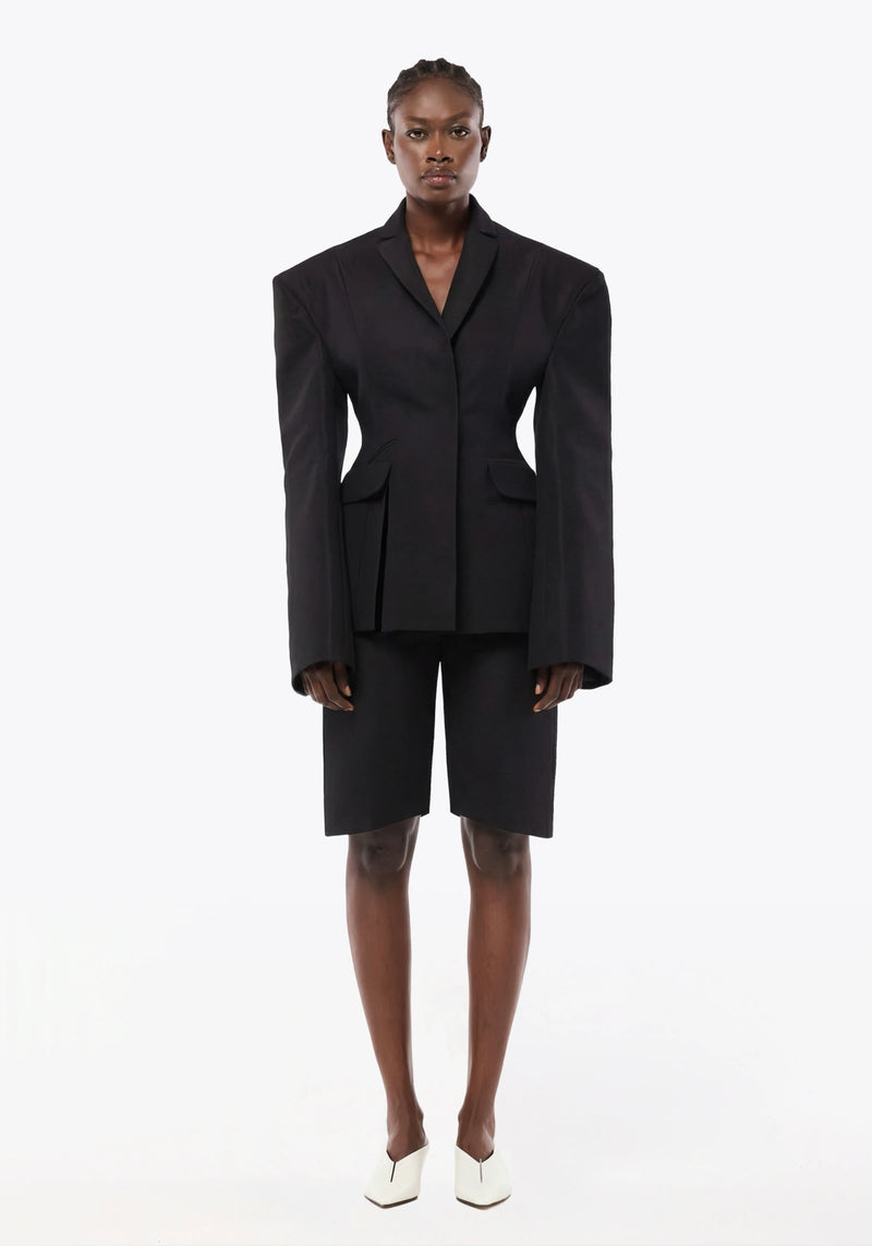 VESTE À UNE RANGÉE DE BOUTONS EN COTON