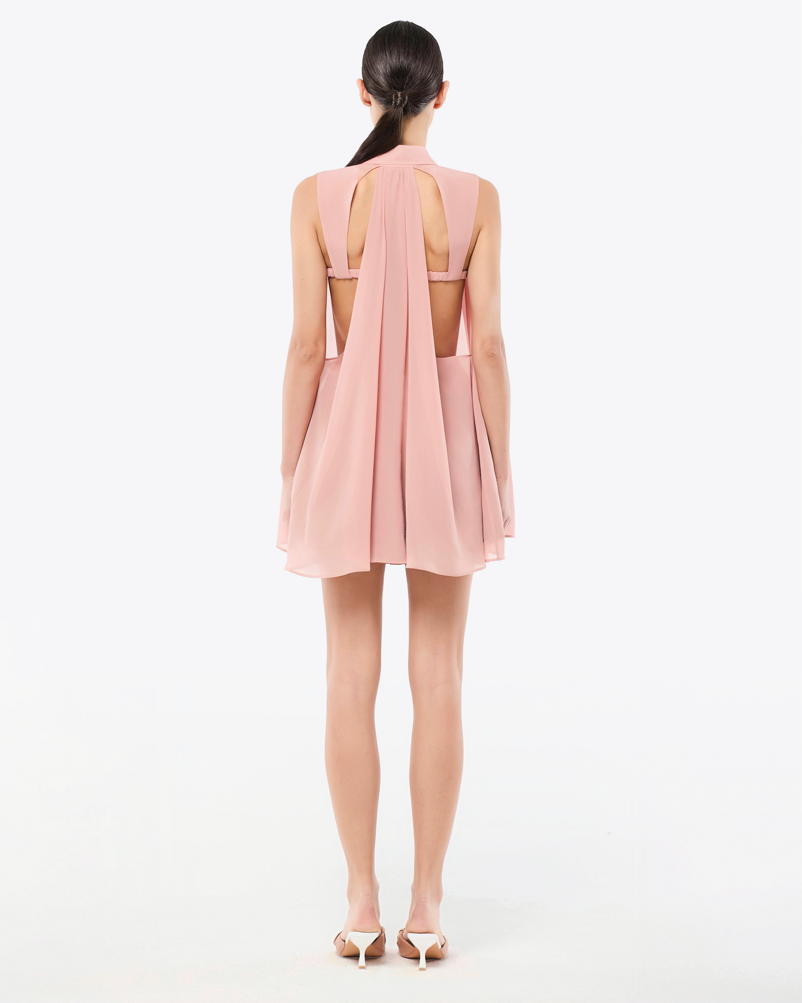 CHEMISE LONGUE EN GEORGETTE DE SOIE