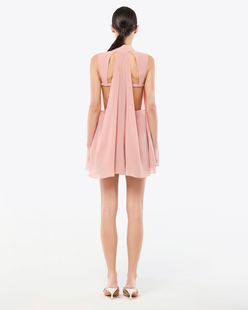 CHEMISE LONGUE EN GEORGETTE DE SOIE