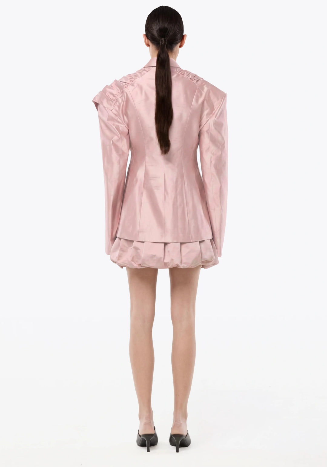 GIACCA CON DRAPPEGGIO IN SHANTUNG DI SETA