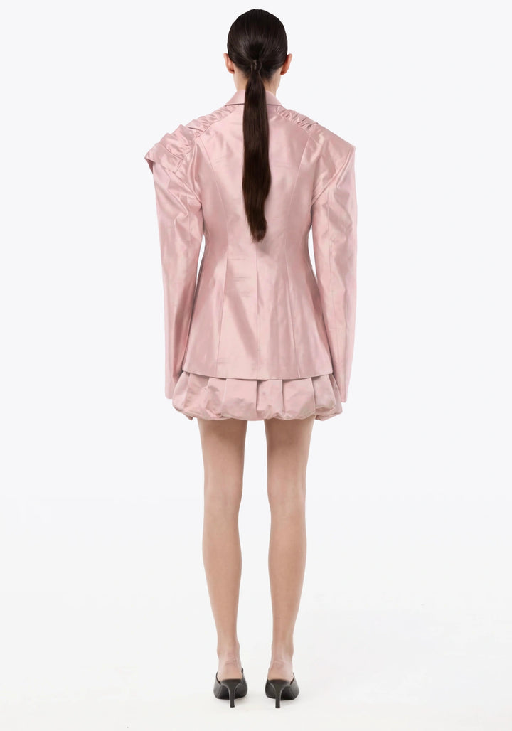 GIACCA CON DRAPPEGGIO IN SHANTUNG DI SETA