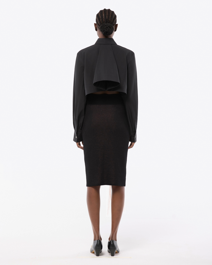 CROPPED SHIRT IN COTTON