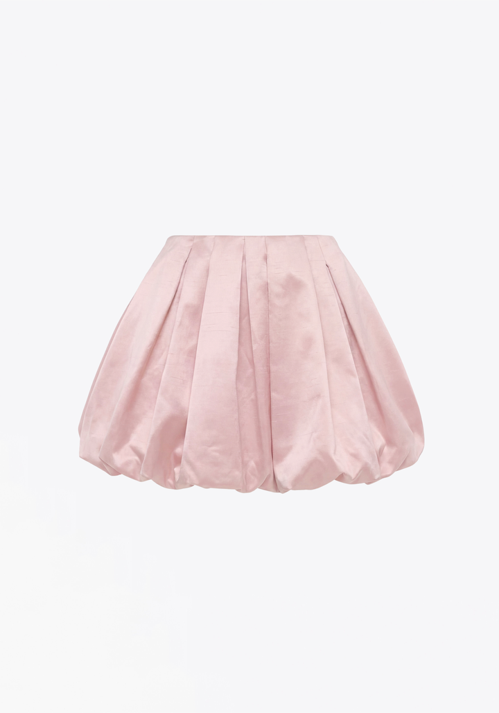 JUPE MINI BALLON EN SOIE SHANTUNG