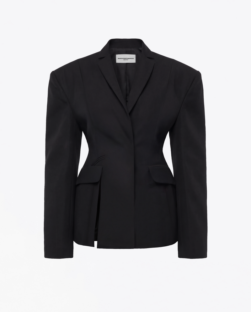 VESTE À UNE RANGÉE DE BOUTONS EN COTON