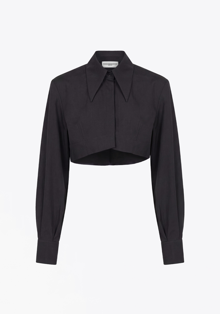 CROPPED SHIRT IN COTTON