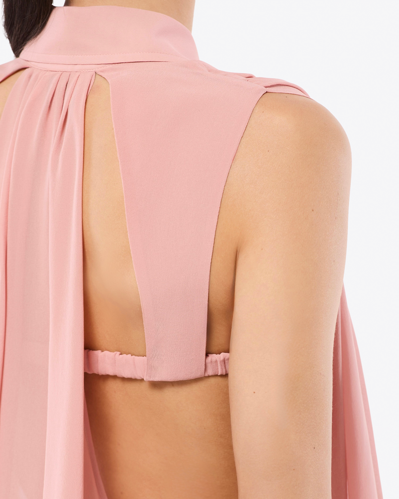CHEMISE LONGUE EN GEORGETTE DE SOIE