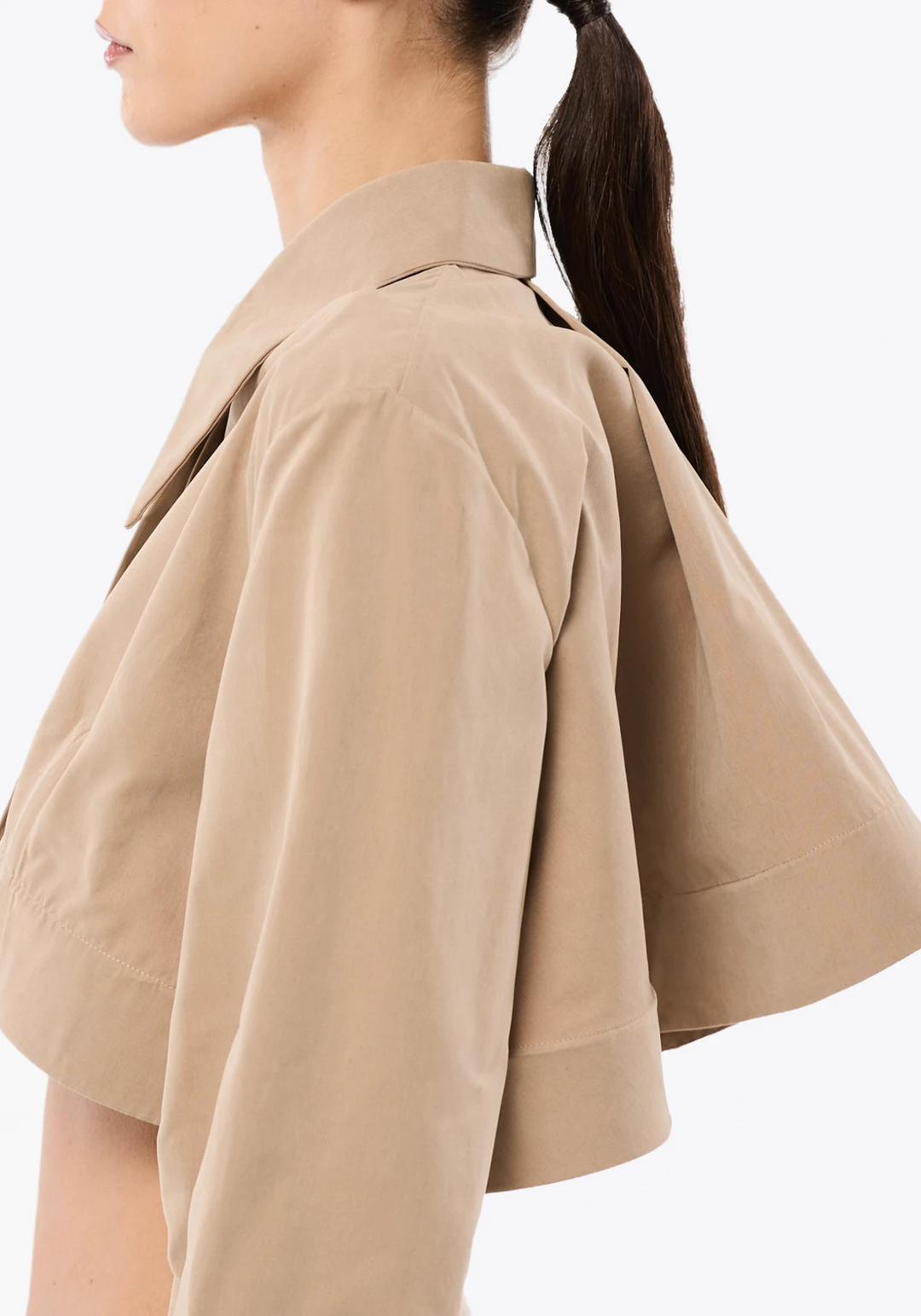 CROPPED SHIRT IN COTTON