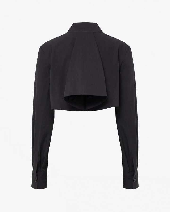 CROPPED SHIRT IN COTTON