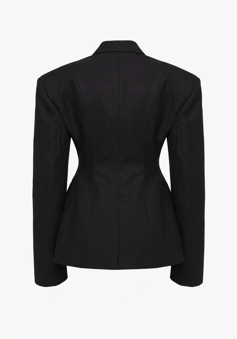 VESTE À UNE RANGÉE DE BOUTONS EN COTON