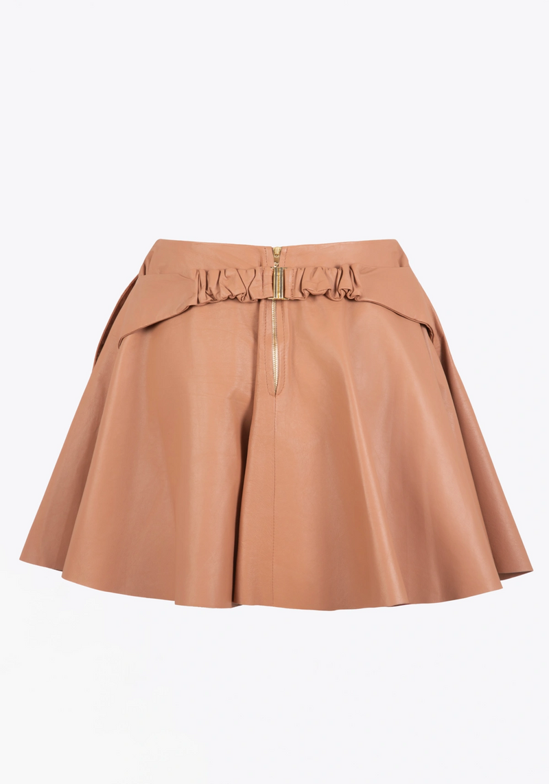 MINI-JUPE EN CUIR LYRA