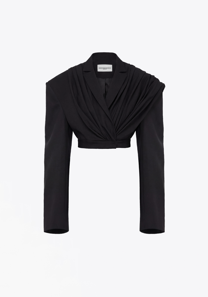 GIACCA CORTA CON DRAPPEGGIO