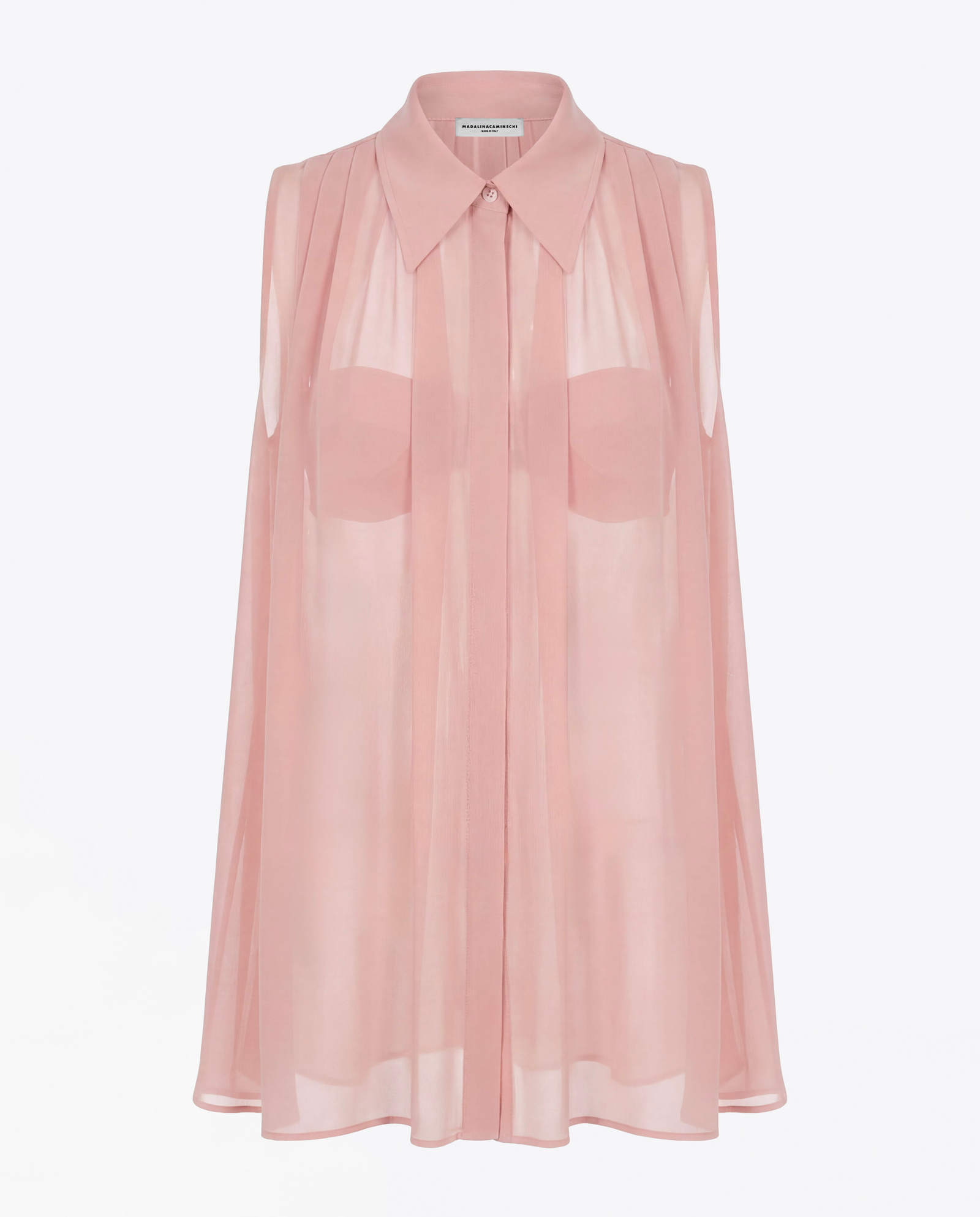 CHEMISE LONGUE EN GEORGETTE DE SOIE