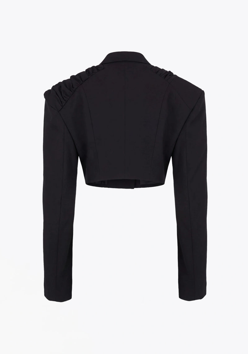 VESTE COURTE À PLIS