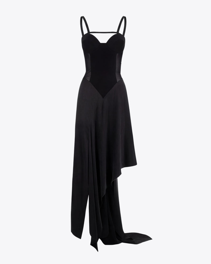 ANTEA MAXI DRESS AVEC CORSET