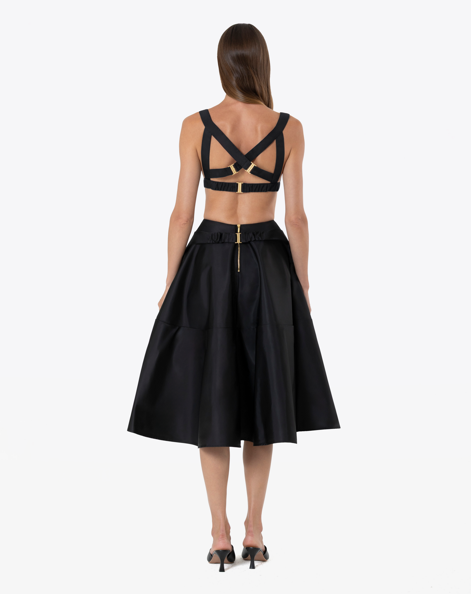JUPE MIDI LYRA EN NYLON