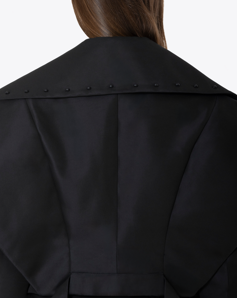 CROPPED TRENCH COAT IN COTTON