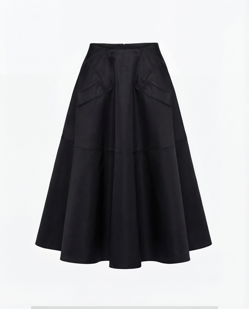 JUPE MIDI LYRA EN NYLON