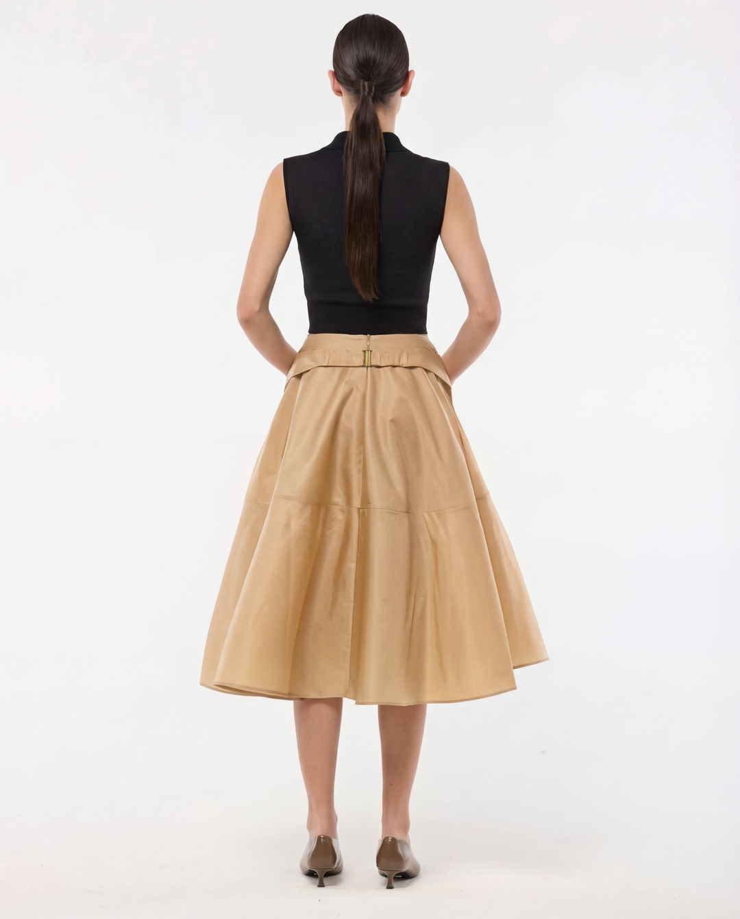 JUPE MIDI LYRA EN NYLON