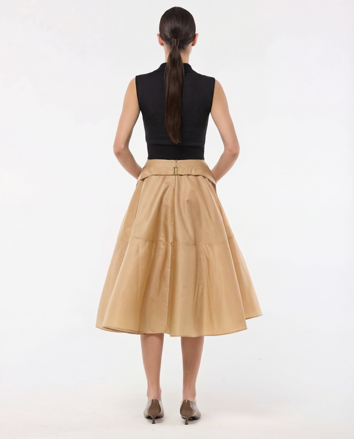 JUPE MIDI LYRA EN NYLON