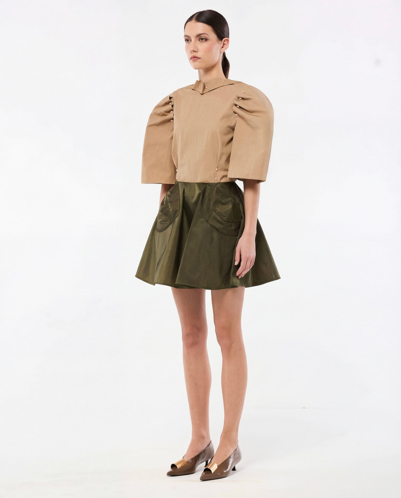 JUPE MIDI LYRA EN NYLON