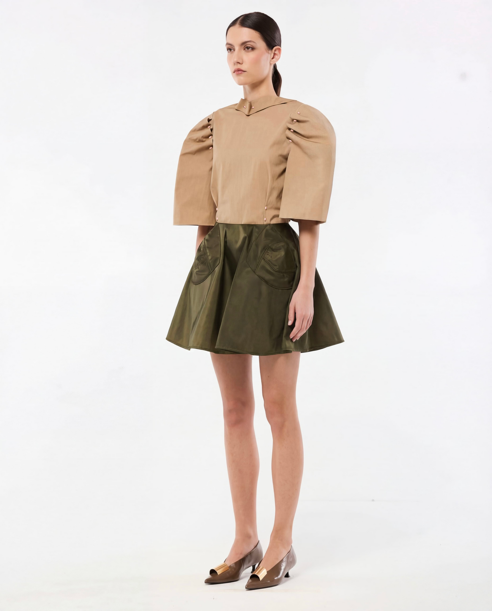 JUPE MIDI LYRA EN NYLON