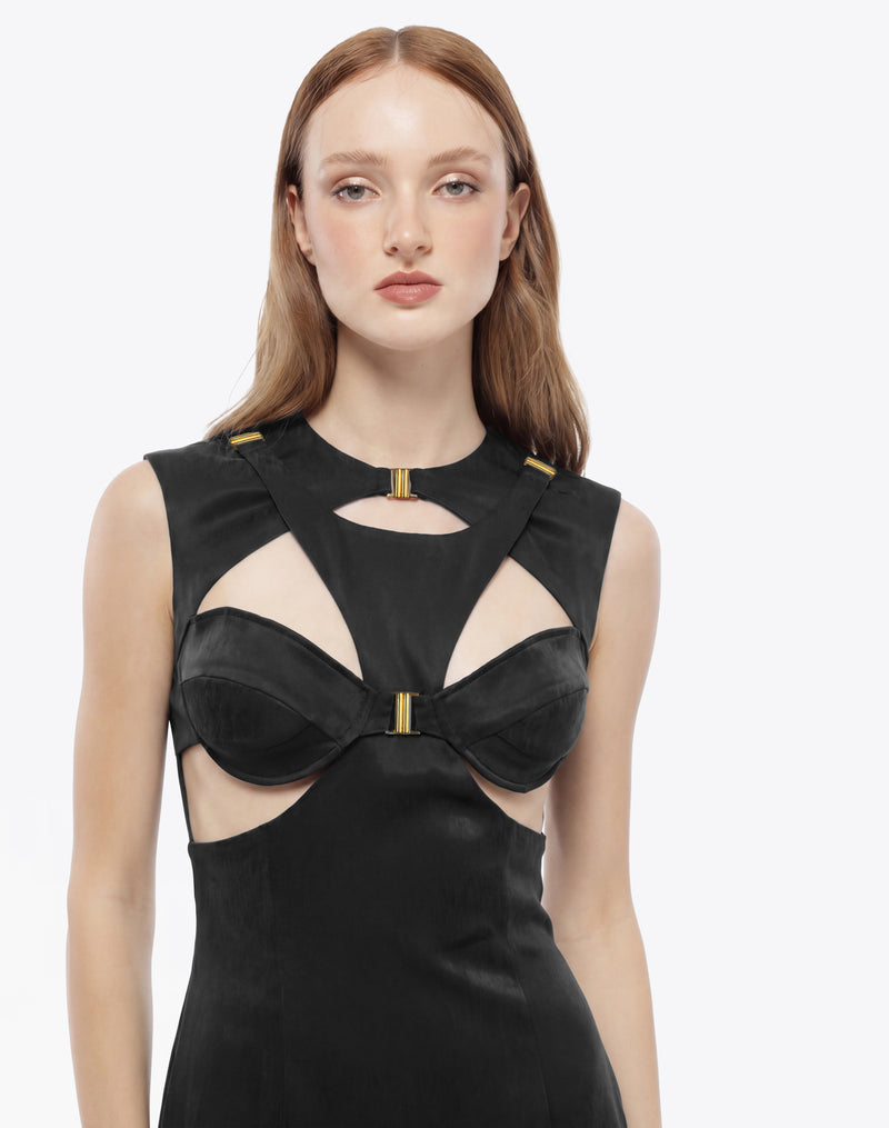 MINI-ROBE AVEC DÉCOUPES