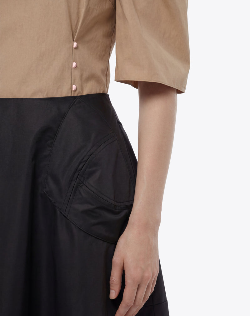JUPE MIDI LYRA EN NYLON