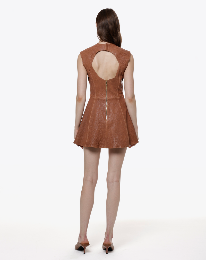 LEATHER MINI DRESS