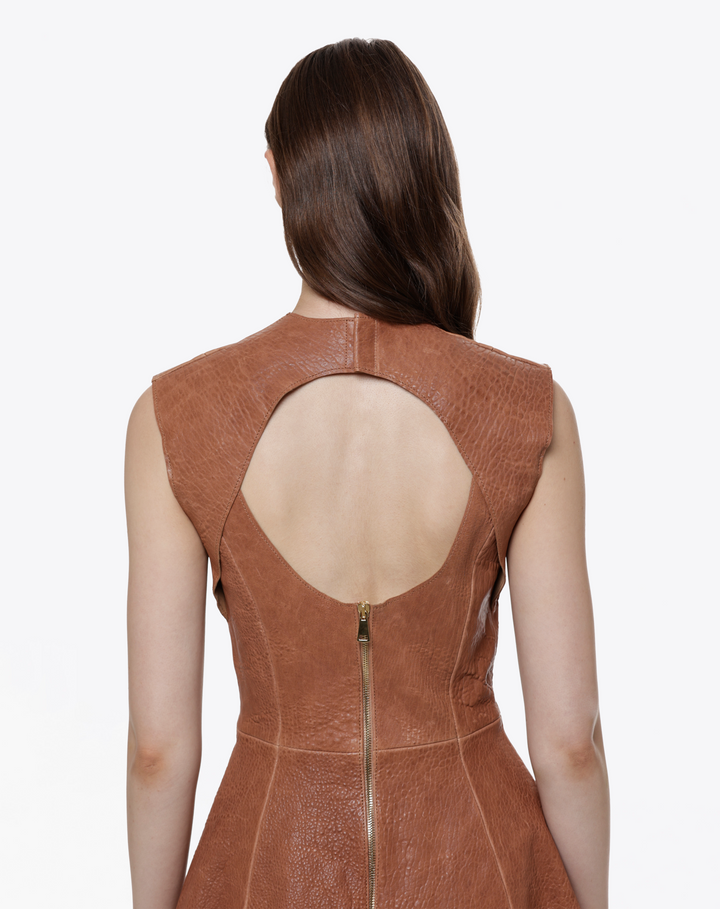 LEATHER MINI DRESS