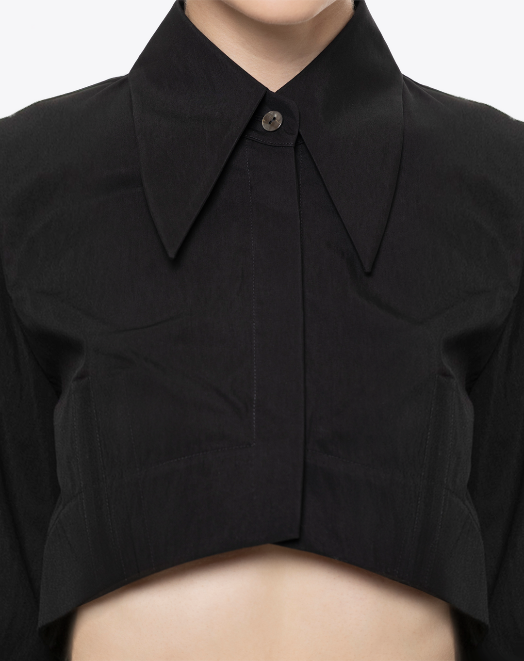 CAMICIA CROPPED IN COTONE 
