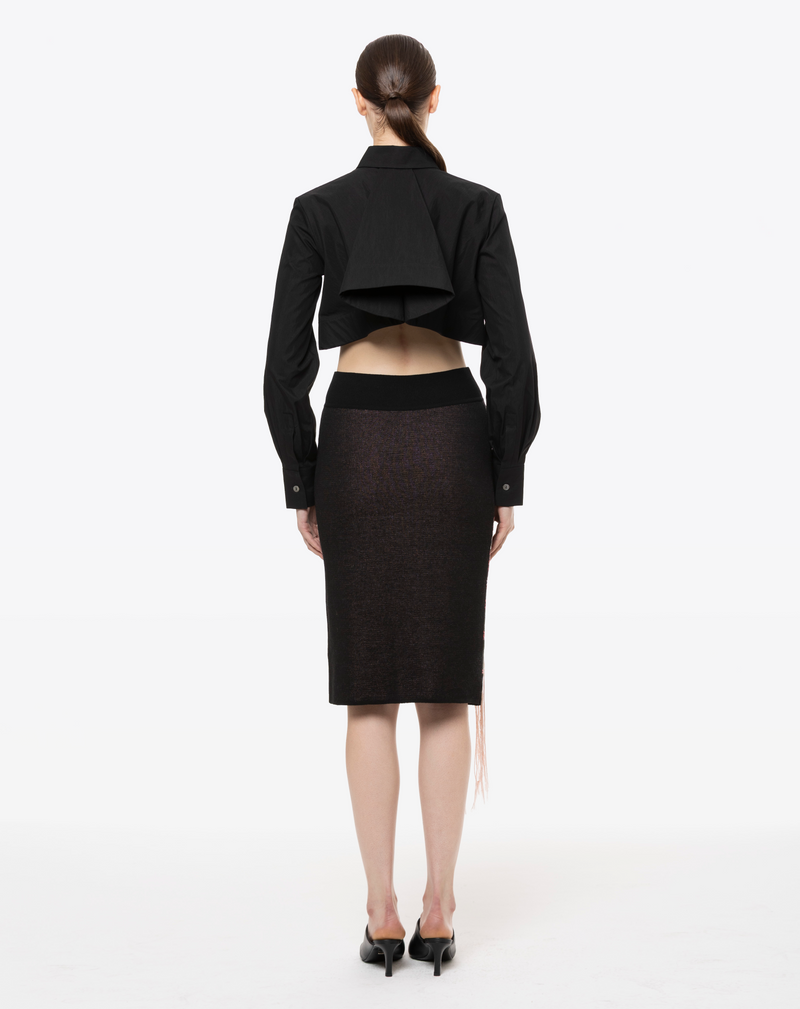 CAMICIA CROPPED IN COTONE 
