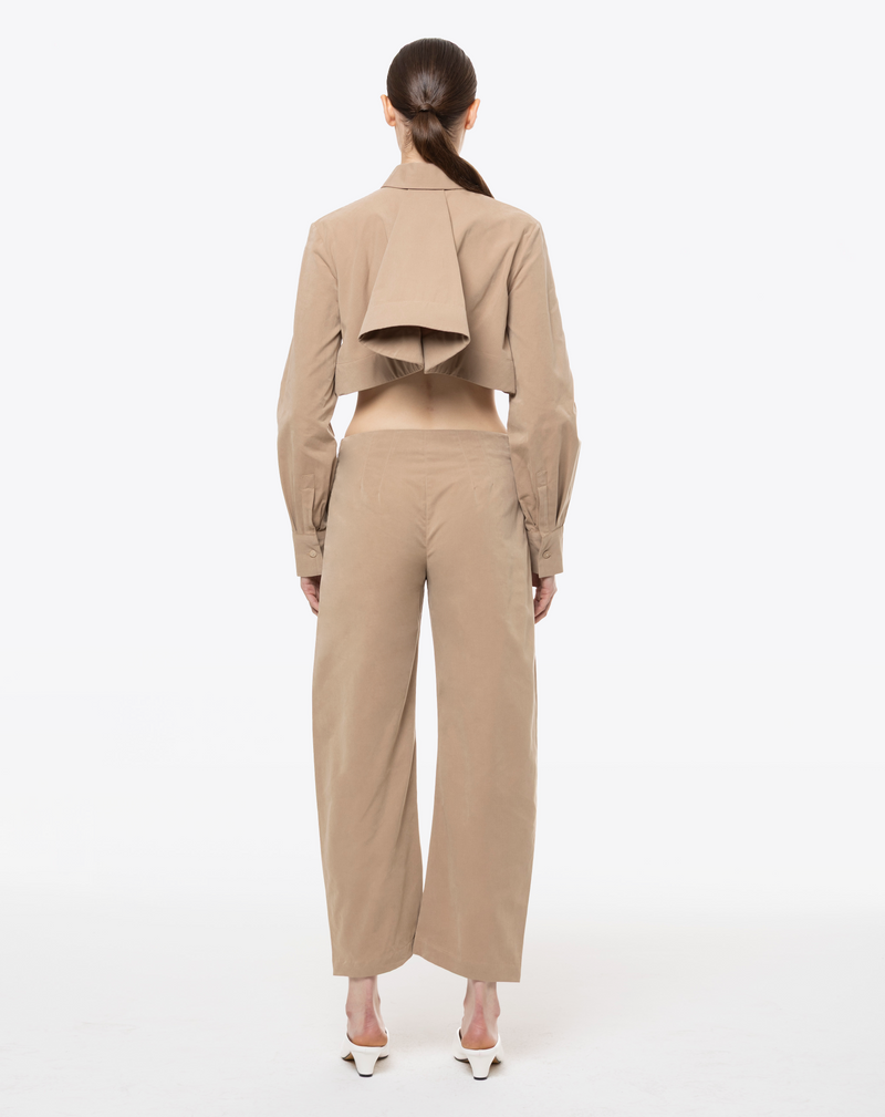 CAMICIA CROPPED IN COTONE 