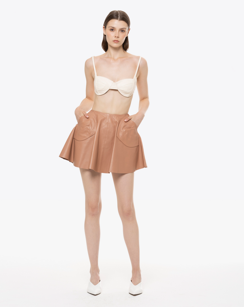 LYRA LEATHER MINI SKIRT