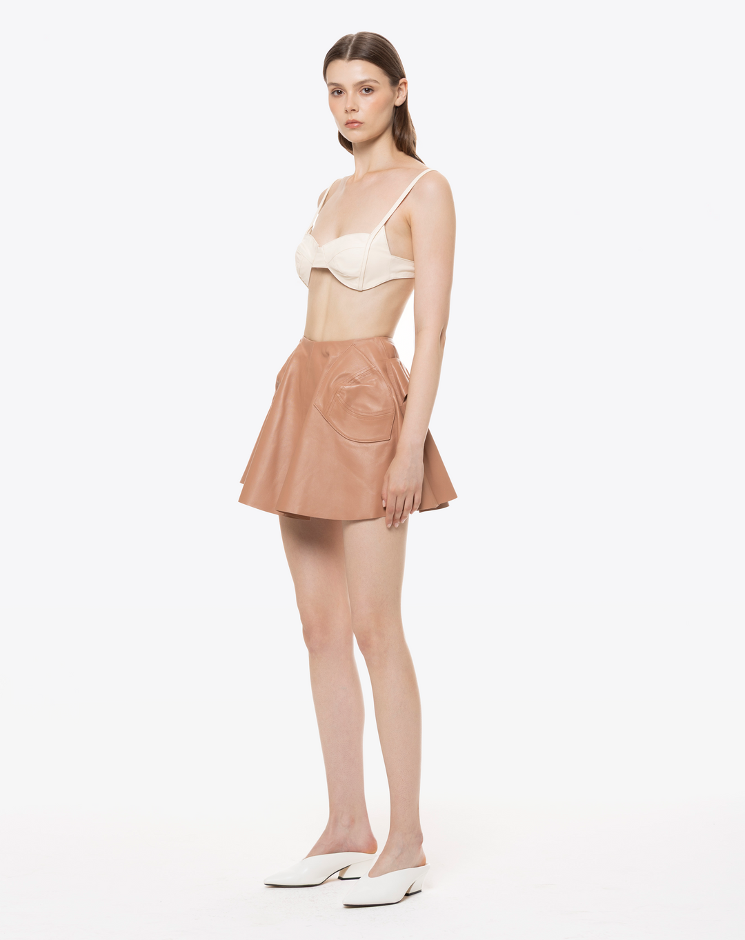 LEATHER BRA TOP