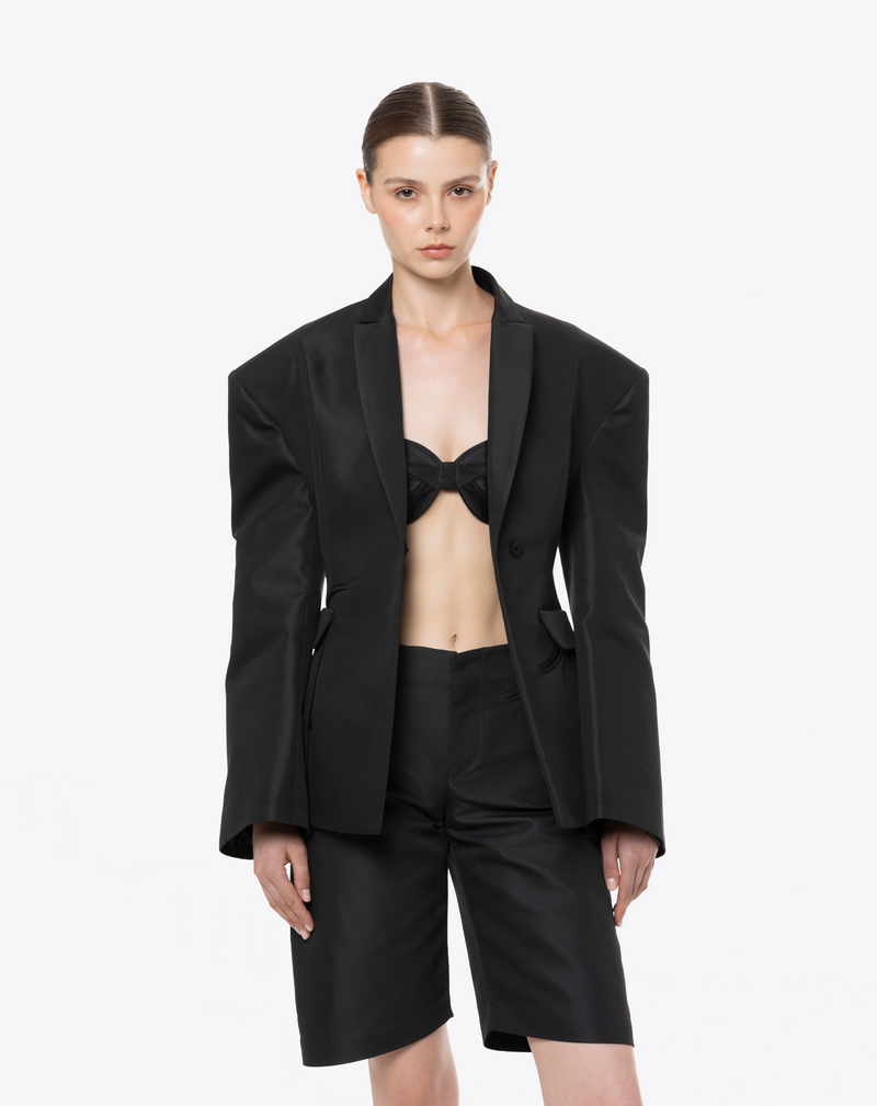SINGLE BREASTED JACKET IN COTTON